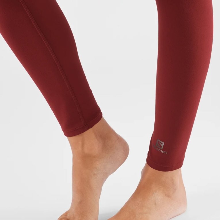 Red Salomon Cross Multi 28'' Women's Running Tights | IE IA5312